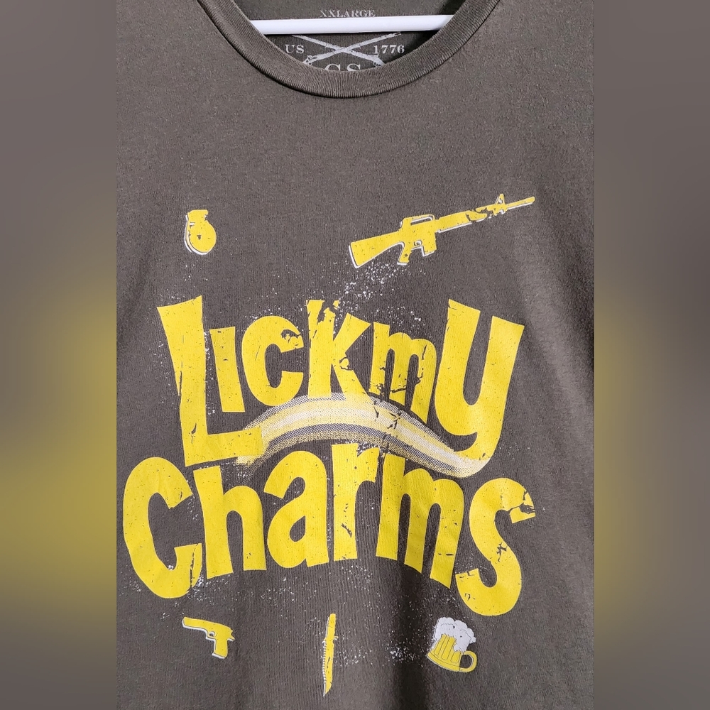 Men's Grunt Style Lick my charms shirt. Size XXL.